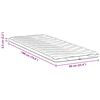 vidaXL Surmatelas Blanc 90 x 190 cm Tissu en Tricot