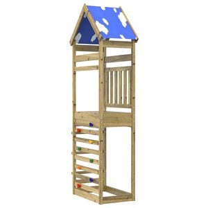 vidaXL Tour de jeu Marron 52,5 x 85 x 265 cm Bois massif impr&eacute;gn&eacute;