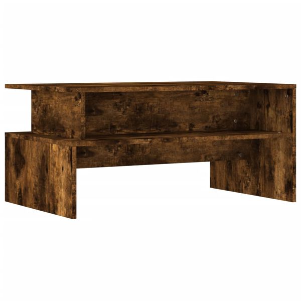 vidaXL Table basse chêne fumé 90x55x42,5 cm bois d'ingénierie