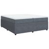 vidaXL Sommier &agrave; lattes de lit et matelas Gris fonc&eacute; 200x200cm Velours