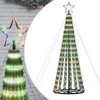 vidaXL Arbre de Noël lumineux conique 275 LED colorées 180 cm