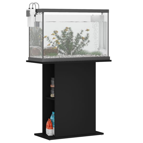 vidaXL Support pour aquarium noir 75x36x72,5 cm bois d'ing&eacute;nierie