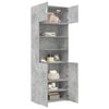 vidaXL Armoire de rangement gris b&eacute;ton 80x42,5x225cm bois d'ing&eacute;nierie