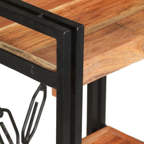 vidaXL Biblioth&egrave;que &agrave; 3 niveaux 40x30x80 cm Bois d'acacia massif