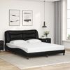 vidaXL Cadre de lit sans matelas Hvar noir 160x200 cm similicuir
