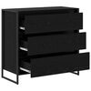 vidaXL Buffet Ch&ecirc;ne noir 79 x 36 x 75.5 cm Bois d'ing&eacute;nierie
