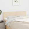 vidaXL T&ecirc;tes de lit 2 pcs Cr&egrave;me 72x5x78/88 cm Tissu