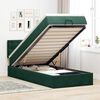 vidaXL Cadre de lit ottoman avec matelas vert fonc&eacute; 100x200 cm velours