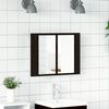 vidaXL Amoire de salle de bain avec miroir Ch&ecirc;ne noir 60 x 12 x 45 cm