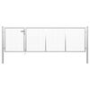 vidaXL Portillon Acier 350x100 cm Argent&eacute;