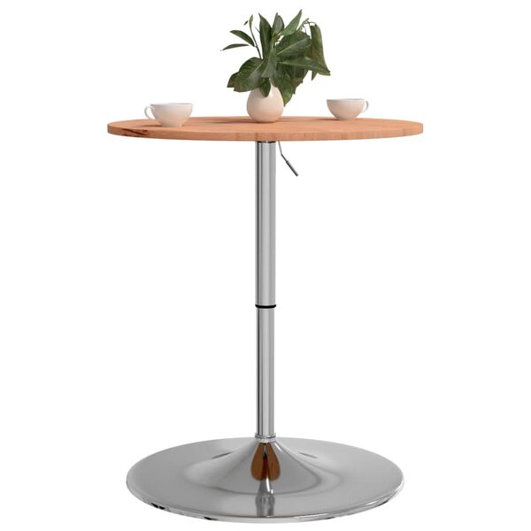 vidaXL Table de bar &Oslash;60x89,5 cm bois massif de h&ecirc;tre