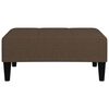 vidaXL Canap&eacute;-lit &agrave; 2 places avec tabouret Marron Tissu microfibre