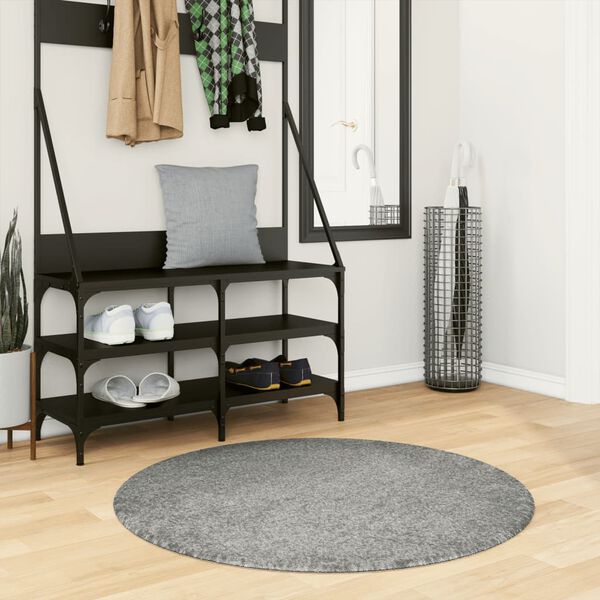 vidaXL Tapis shaggy PAMPLONA poils longs moderne vert &Oslash; 100 cm