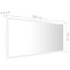 vidaXL Miroir à LED de bain Blanc brillant 100x8,5x37 cm Acrylique