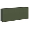 vidaXL Jardini&egrave;re vert olive 200x40x80 cm acier lamin&eacute; &agrave; froid