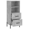vidaXL Buffet Gris b&eacute;ton 34,5x34x90 cm Bois d'ing&eacute;nierie