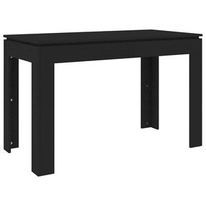 vidaXL Table &agrave; manger Noir 120x60x76 cm Bois d'ing&eacute;nierie