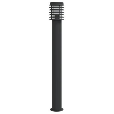 vidaXL Lampadaire d'extérieur noir 110 cm acier inoxydable