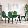 vidaXL Chaises &agrave; manger lot de 4 Vert fonc&eacute; Velours
