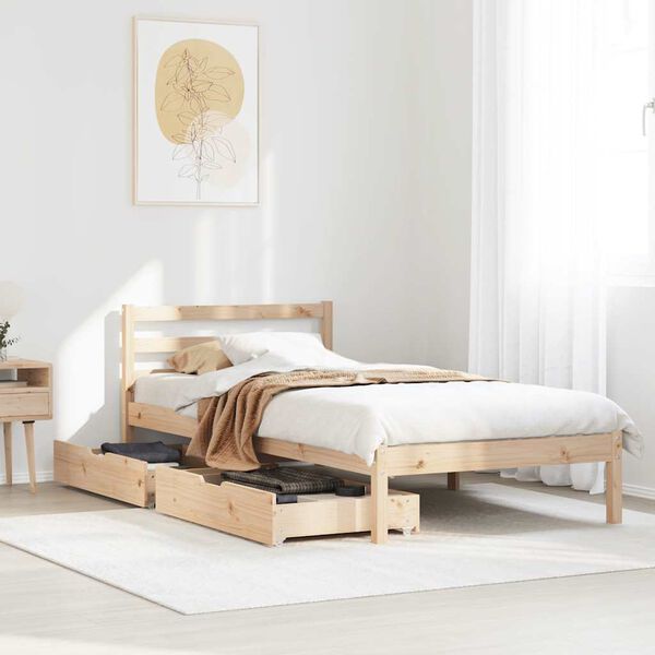 vidaXL Cadre de lit sans matelas 90x190 cm bois de pin massif