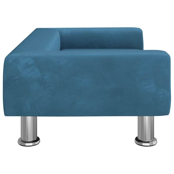 vidaXL Lit pour chien bleu 70x45x26,5 cm velours