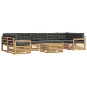 vidaXL Ensemble de canap&eacute;s d'ext&eacute;rieur 8 pc Blanc et anthracite