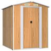 vidaXL Abri de jardin Marron clair 192x191x223 cm M&eacute;tal galvanis&eacute;