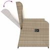 vidaXL Salon de jardin avec coussins 3 pcs beige résine tressée
