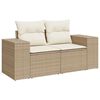 vidaXL Salon de jardin avec coussins 6 pcs beige r&eacute;sine tress&eacute;e