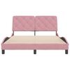 vidaXL Cadre de lit sans matelas rose 140x200 cm velours