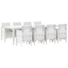 vidaXL Ensemble de salle &agrave; manger pour jardin 9 pcs Gris clair