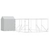 vidaXL Chenil d'ext&eacute;rieur pour chiens avec toit argent&eacute; 6x6x2,5 m
