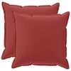 vidaXL Housse de coussin 2 pc HOUTEN Bordeaux 60 x 60 cm Polyester
