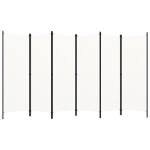 vidaXL Cloison de s&eacute;paration 6 panneaux Blanc 300x180 cm
