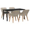 vidaXL Ensemble de salle &agrave; manger pour jardin 5 pc Gris clair