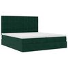 vidaXL Cadre de lit ottoman avec matelas vert fonc&eacute; 200x200 cm velours