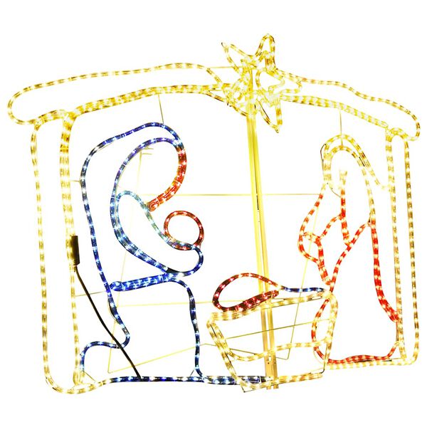 vidaXL Décoration de la crèche de Noël 240 LED 116x41x87 cm