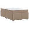 vidaXL Cadre de lit avec matelas Cappuccino 120 x 200 cm tissu