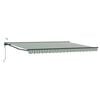 vidaXL Auvent r&eacute;tractable &eacute;lectrique Vert, Blanc, Anthracite 5 x 3 m