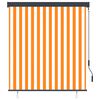 vidaXL Store roulant d'extérieur 140x250 cm Blanc et orange