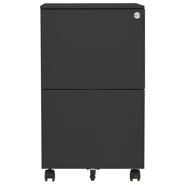 vidaXL Classeur mobile Anthracite 39x45x67 cm Acier