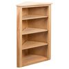 vidaXL &Eacute;tag&egrave;re d'angle 59x36x100 cm Bois de ch&ecirc;ne massif