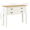vidaXL Buffet Blanc et marron 110x30x85 cm Bois massif