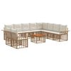 vidaXL Ensemble de canap&eacute;s d'ext&eacute;rieur 11 pc 10 place