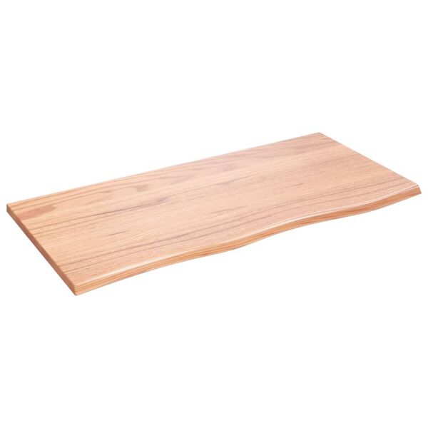 vidaXL Dessus de table marron clair 100x50x2 cm bois chêne traité