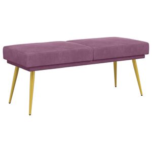 vidaXL Banc &agrave; double couche Pourpre 120 x 45 x 46 cm Velours