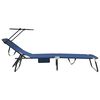 vidaXL Chaise longue pliante 2 pcs Bleu 56 x 190 x 81cm tissu