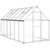 vidaXL Serre avec cadre de base argent&eacute; 334x169x195 cm aluminium