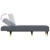 vidaXL Chaise longue gris fonc&eacute; velours