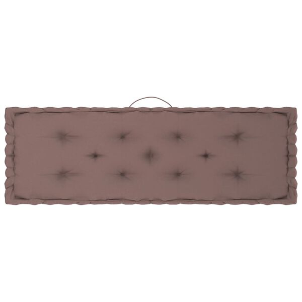 vidaXL Coussins de plancher de palette lot de 6 Taupe Coton